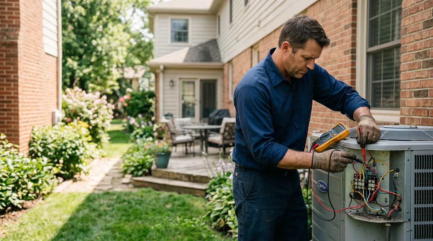 HVAC technician working near Franklinville, NY